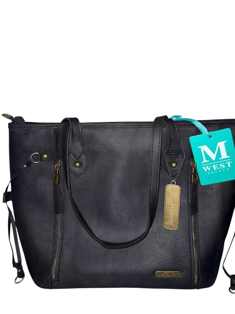 Montana West MWL-002 Genuine Leather Dual Sided Concealed Carry Wide Tote - NWT